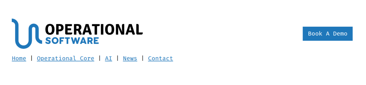 Screenshot of the Operational Software website